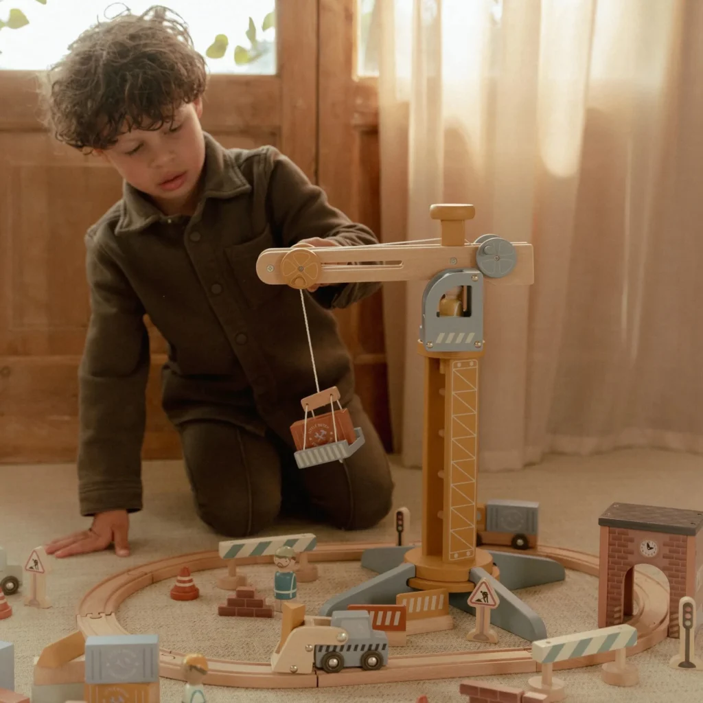 0030829 kraan set met treinbaan fsc