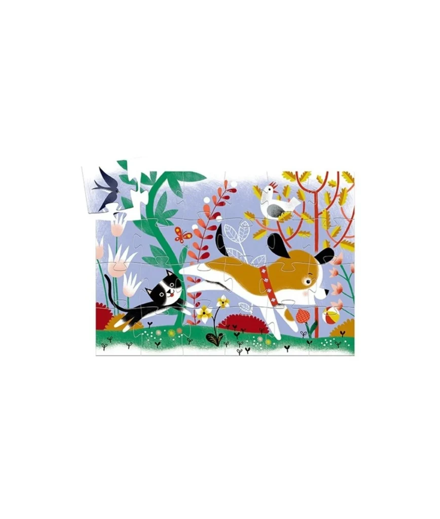 djeco silhouet puzzel firmin kleine hond 24 stukje